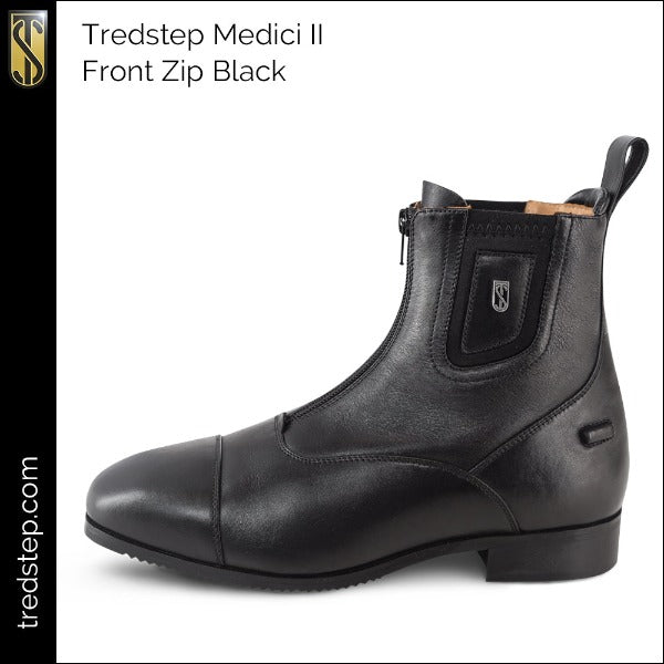 Tredstep Medici II Front Zip Paddock Boot | Black