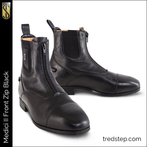 Tredstep Medici II Front Zip Paddock Boot | Black