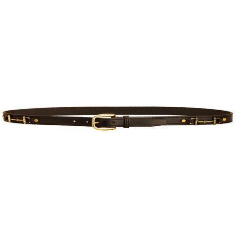 Tory Leather 1" Belt w/ Snaffle - Black