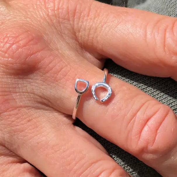 Stirrup and Horseshoe Ring