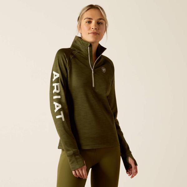 Ariat Tek Team 1/2 Zip Sweatshirt | Winter Moss