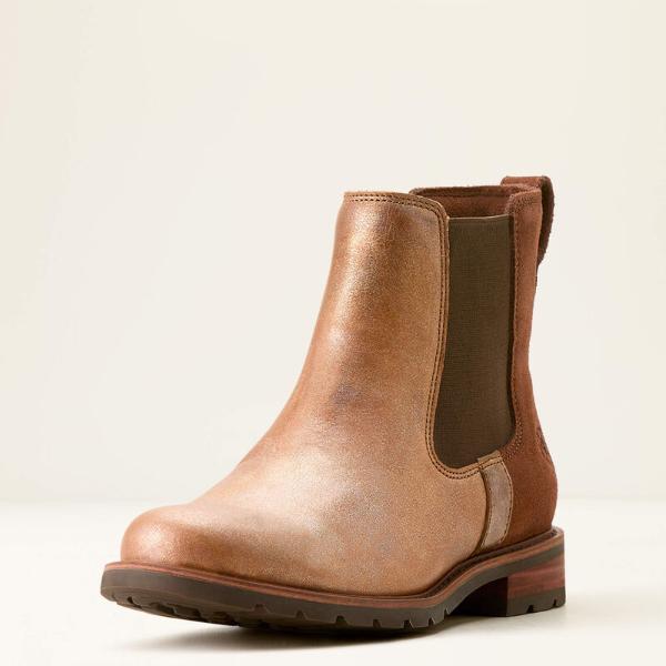 Ariat Wexford Chelsea Boot | Metallic Pearl/Polo Brown