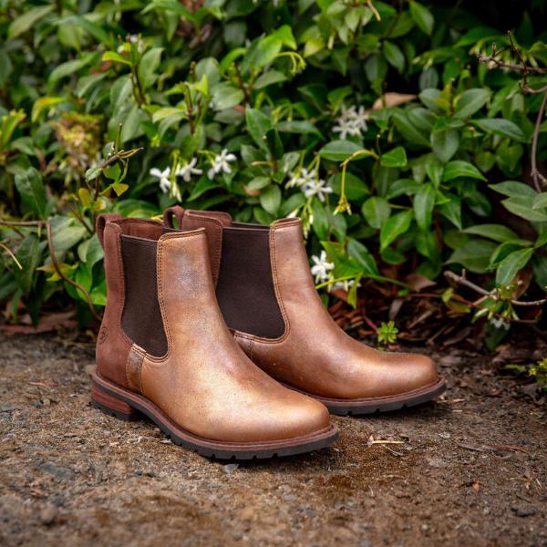 Ariat Wexford Chelsea Boot | Metallic Pearl/Polo Brown