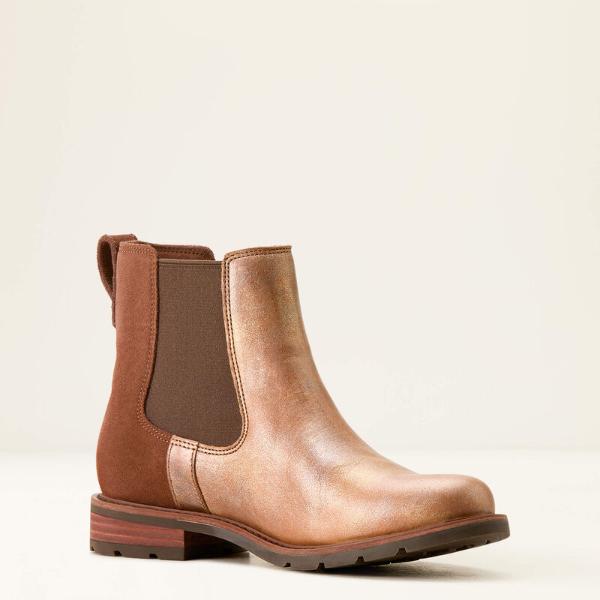 Ariat Wexford Chelsea Boot | Metallic Pearl/Polo Brown