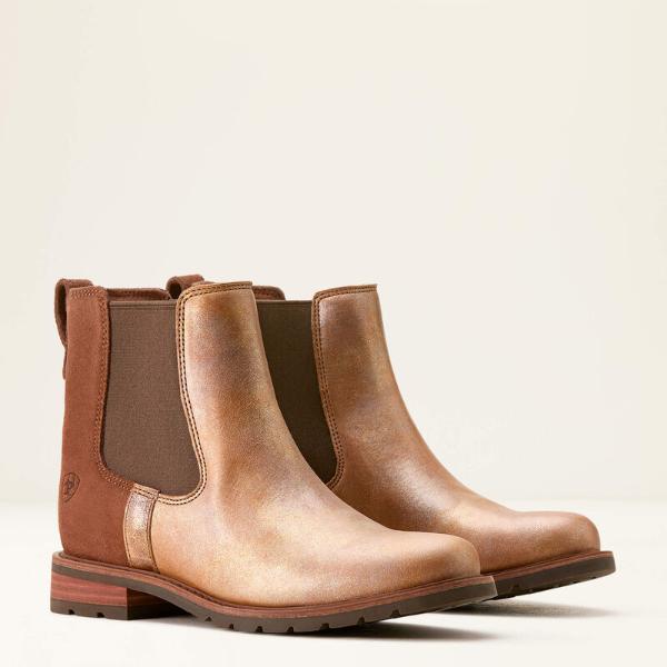 Ariat Wexford Chelsea Boot | Metallic Pearl/Polo Brown