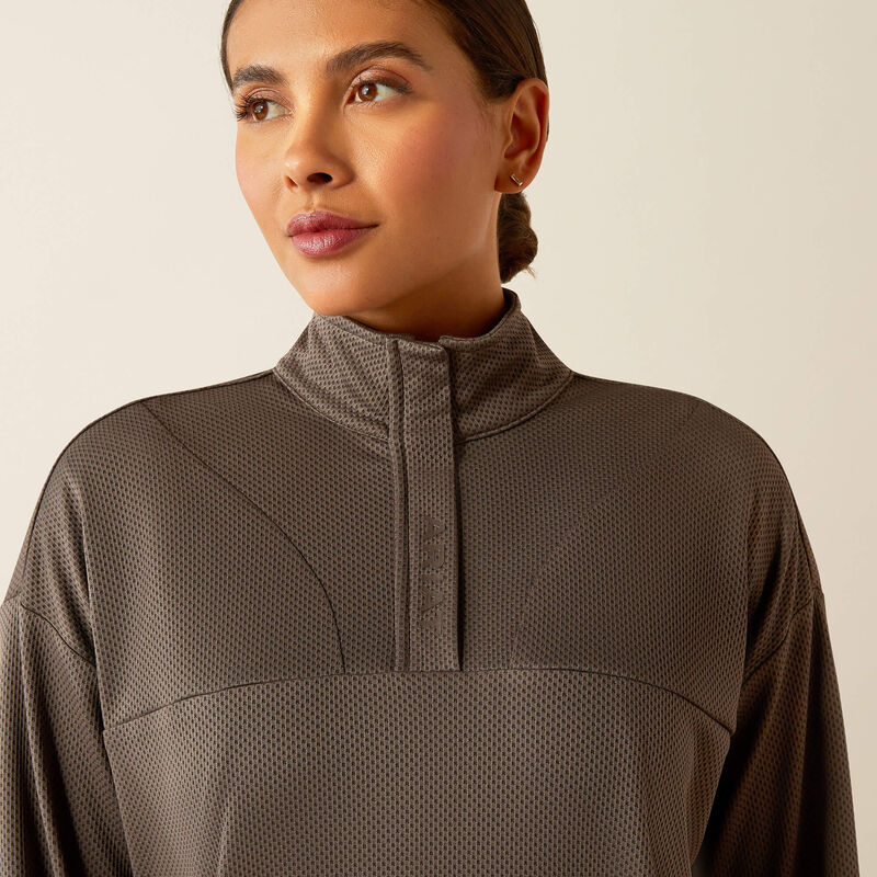 Ariat Ladies Breathe 1/2 Zip Sweatshirt | Plum Grey
