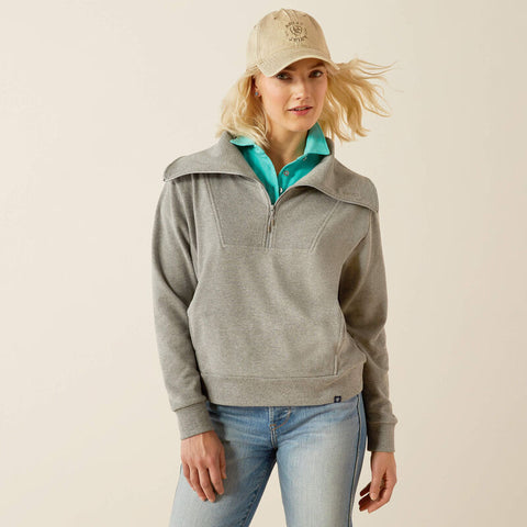 Ariat Fern 1/2 Zip Sweatshirt - Heather Grey