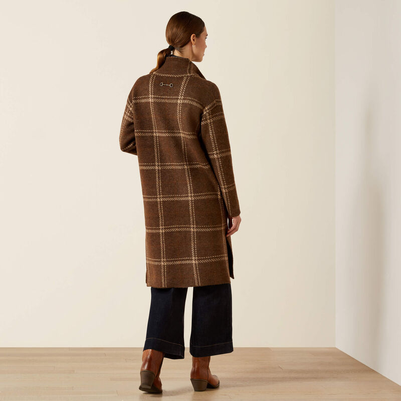 Ariat Ballston Cardigan - Sorrel Horse Plaid