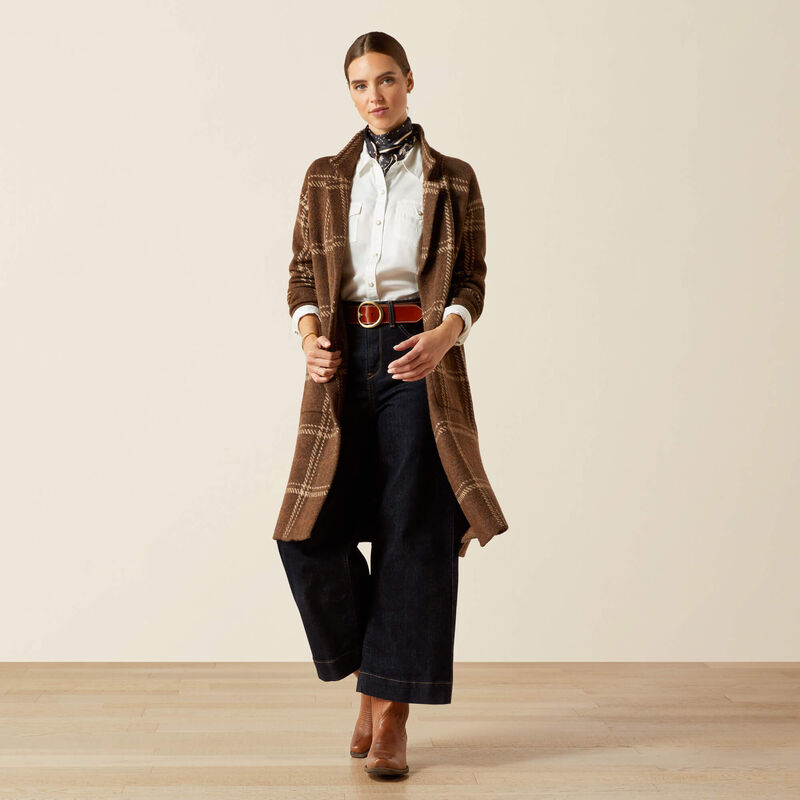 Ariat Ballston Cardigan - Sorrel Horse Plaid