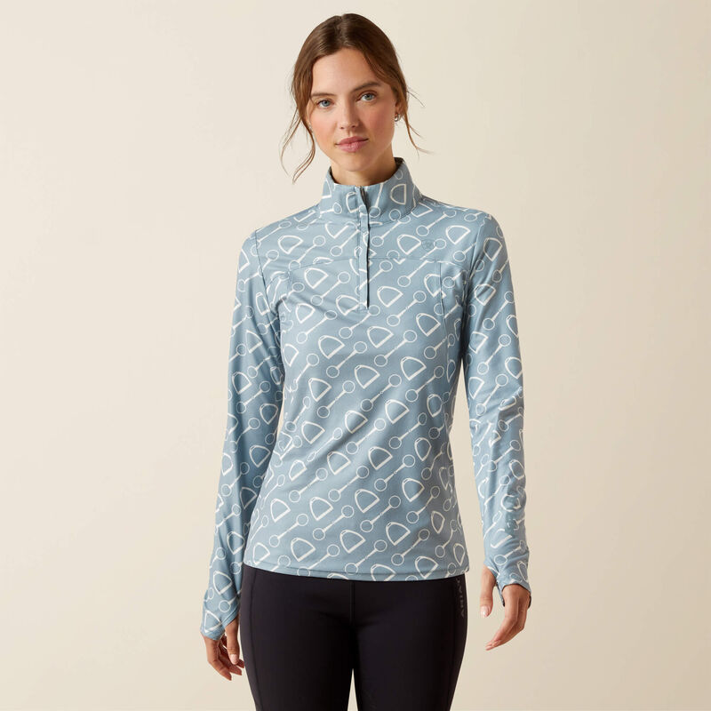 Ariat Lowell 3.0 1/4 Zip Baselayer - Hardware Print