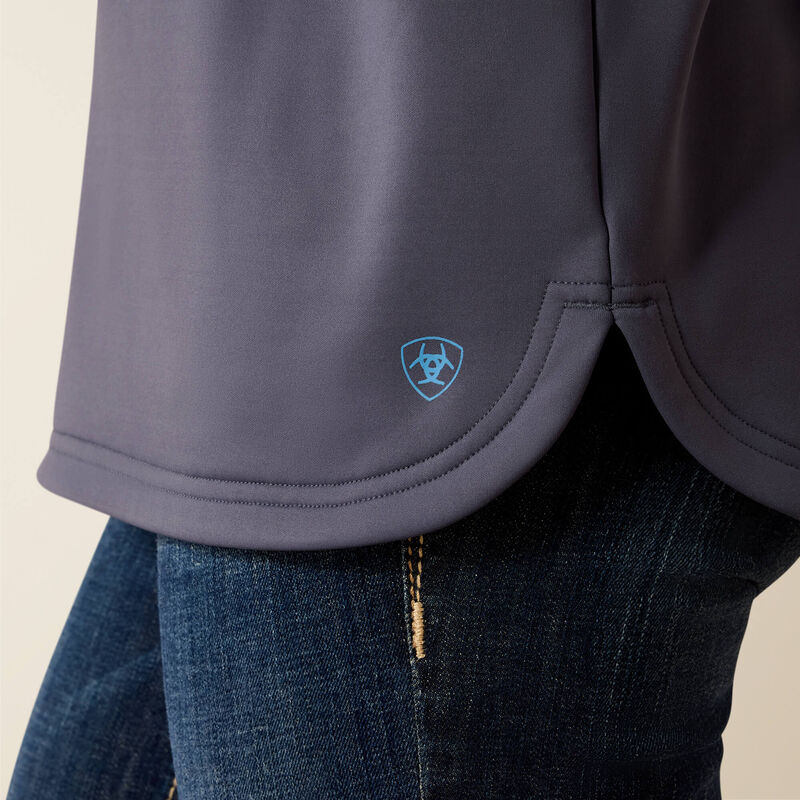 Ariat Breeze Logo 1/2 Zip Sweatshirt - Ombre Blue