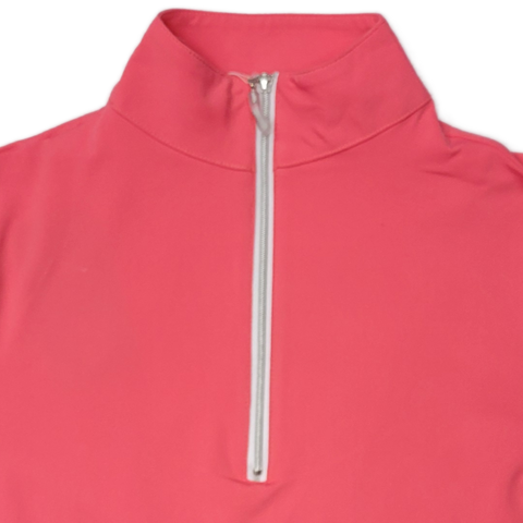 Tailored Sportsman IceFil Long Sleeve Riding Shirt | Watermelon w/ Silver Zipper