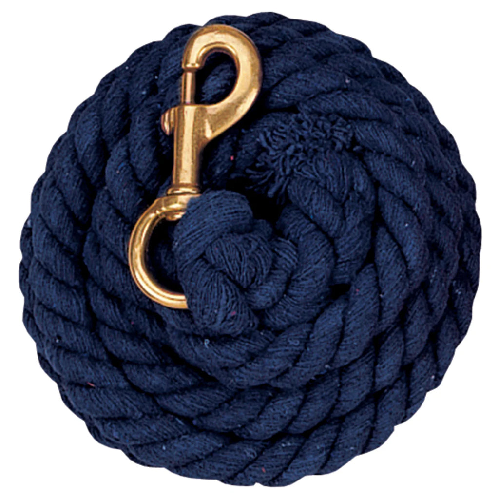 Weaver Cotton Lead Rope with Brass Plated 225 Snap, 5/8" x 10'