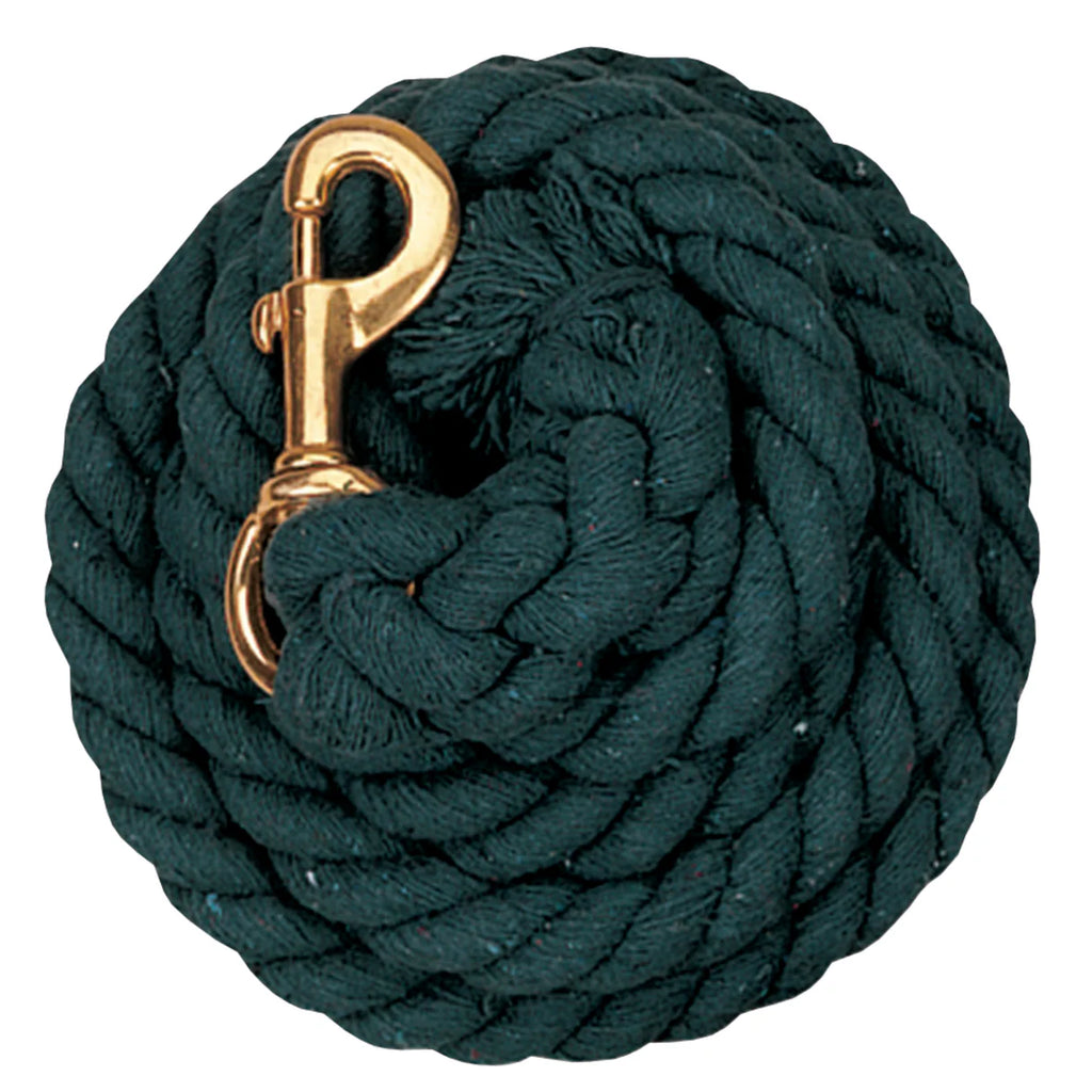 Weaver Cotton Lead Rope with Brass Plated 225 Snap, 5/8" x 10'