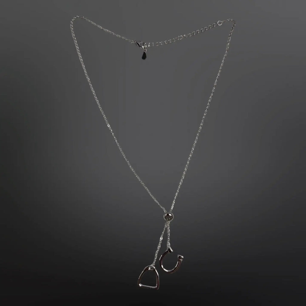 Stirrup Iron Horseshoe Sterling Silver Necklace