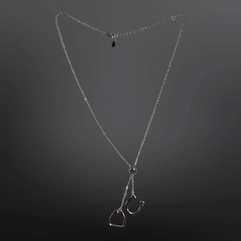 Stirrup Iron Horseshoe Sterling Silver Necklace