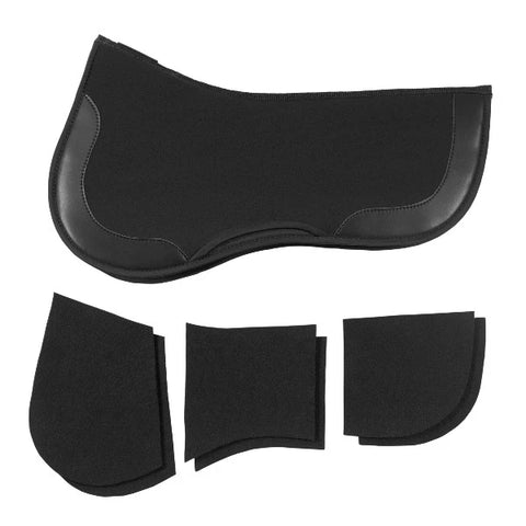 EquiFit Thin ImpacTeq® Half Pad with Shims | Smooth Black