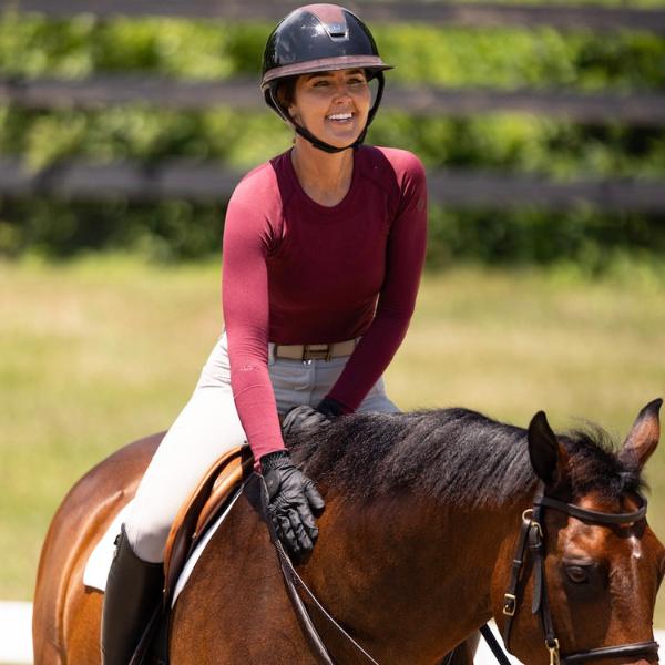 TKEQ 'KENNEDY' 2.0 Seamless Long sleeve | Rich Burgundy