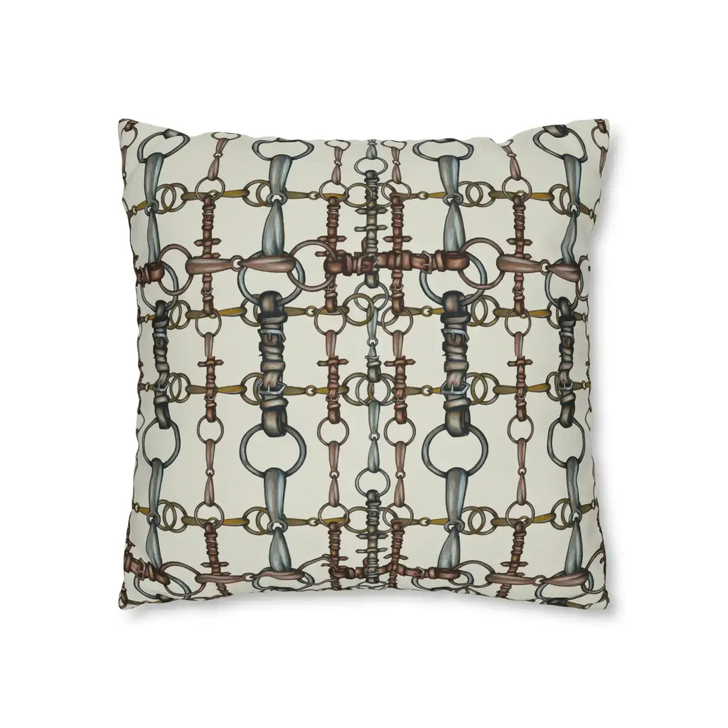 Double Sided Equestrian Bit Pattern Pillowcase