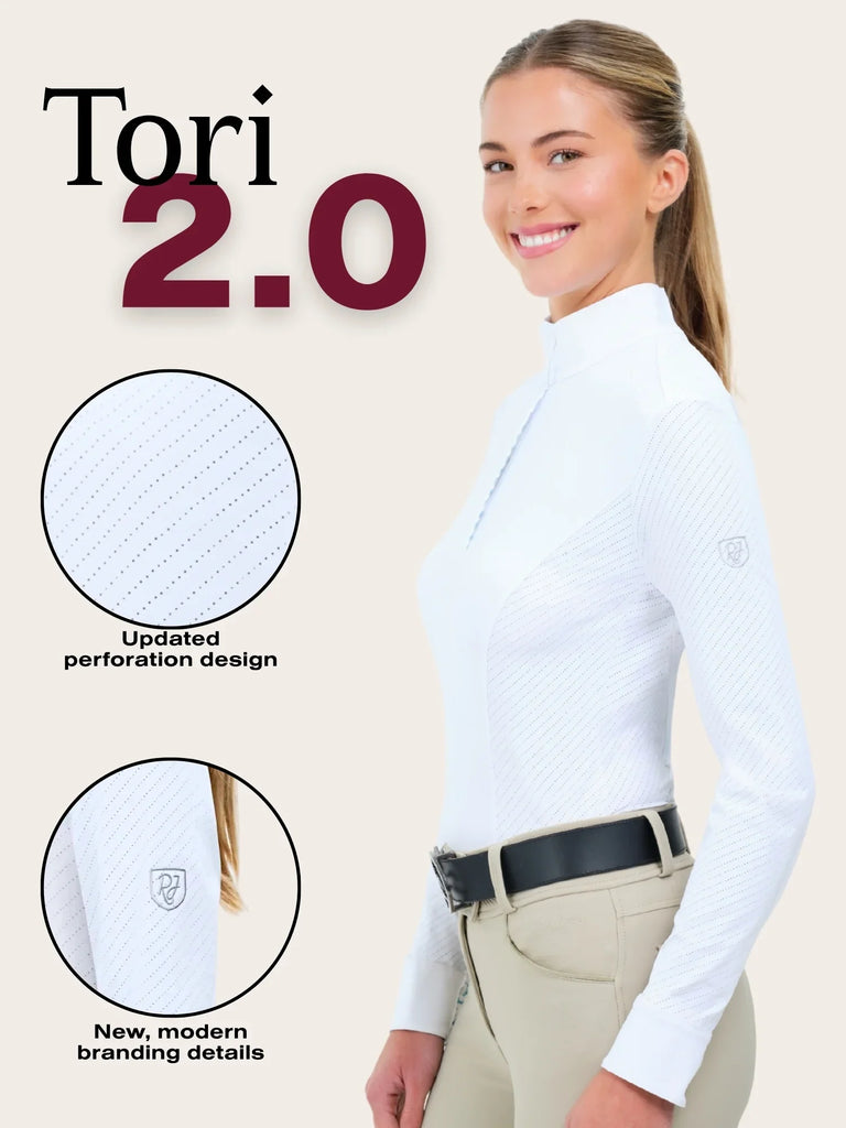 R.J. Classics Ladies Tori Long Sleeve Show Shirt | Multi Bits