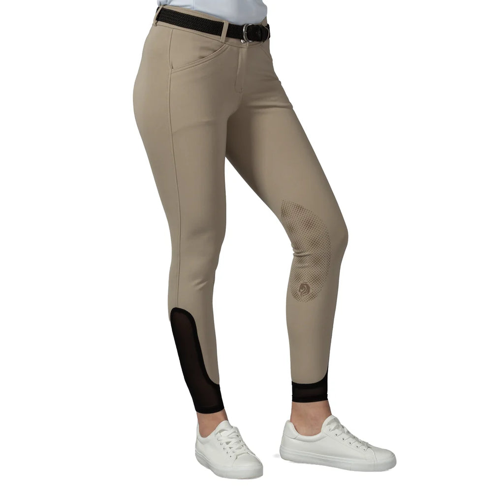 Equinavia Astrid Womens Silicone Knee Patch Breeches - Tan/Tan