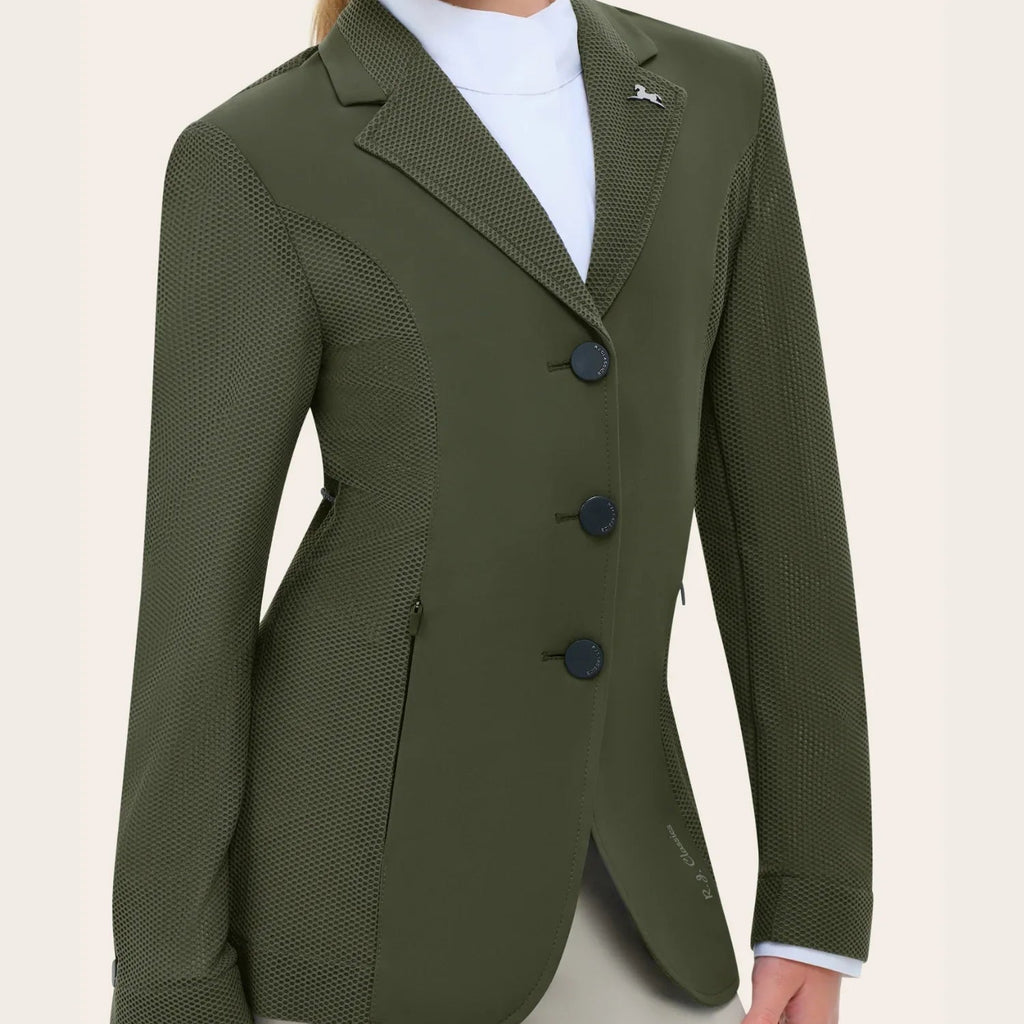 R.J. Classics Girls Harmony Evo Jr. Mesh Show Coat | Khaki Green