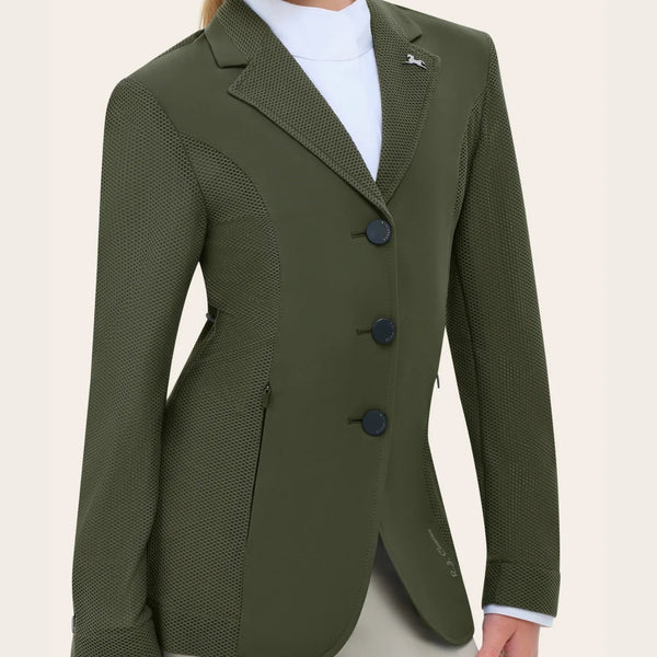R.J. Classics Girls Harmony Evo Jr. Mesh Show Coat | Khaki Green