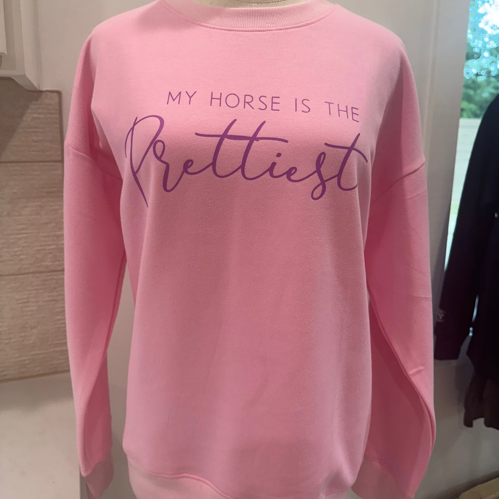 Dancing Equestrian My Horse is the Prettiest | Sweatshirt - Barbie Pink