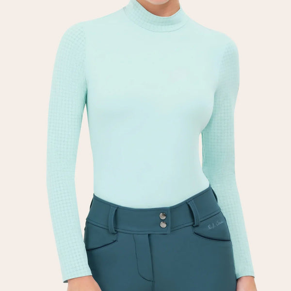 R.J. Classics Ladies Jemma Mock Neck Shirt | Icy