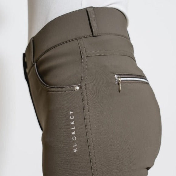 KL Select Gabrielle Knee Patch Breech | Truffle w/ Copper