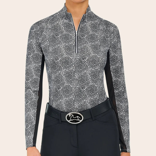R.J. Classics Ladies Libby Schooling Shirt | Black Floral Starburst