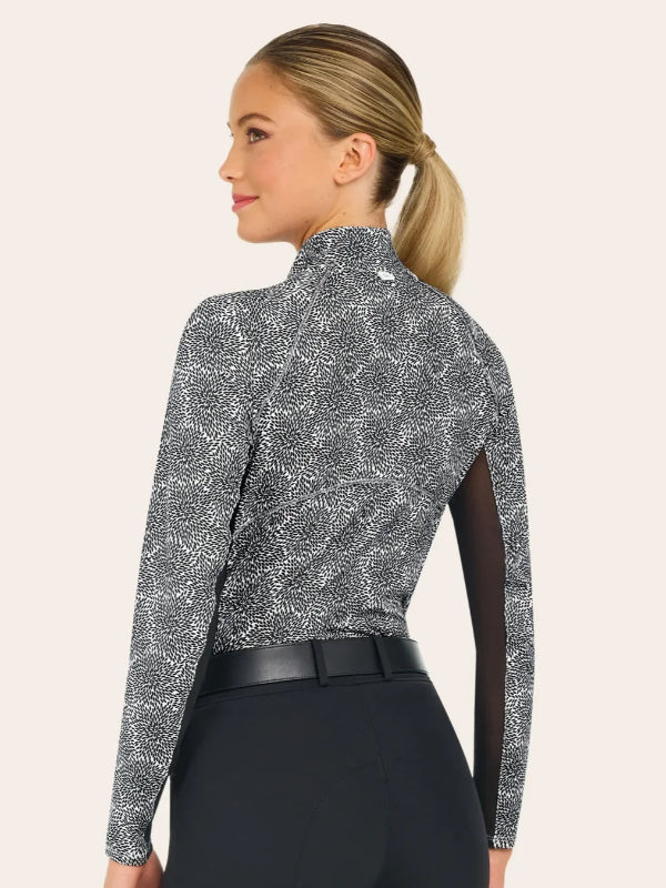 R.J. Classics Ladies Libby Schooling Shirt | Black Floral Starburst