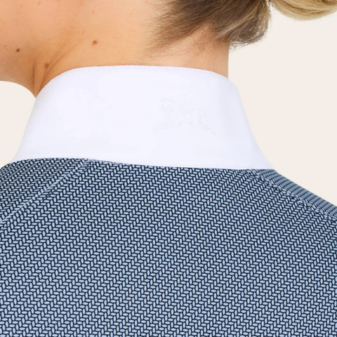 R.J. Classics Liv Long Sleeve Show Shirt | Blue Petal Dots