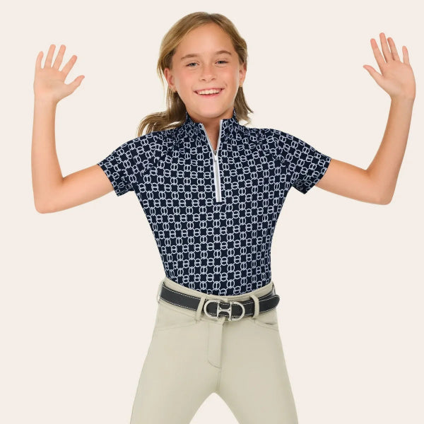 R.J. Classics Girl's Lucy Jr. Schooling Shirt | Navy Chain