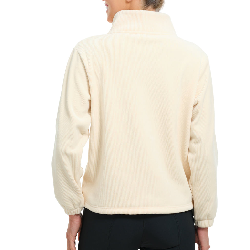 R.J. Classics Ladies Mia 1/4 Zip Pullover - Vanilla