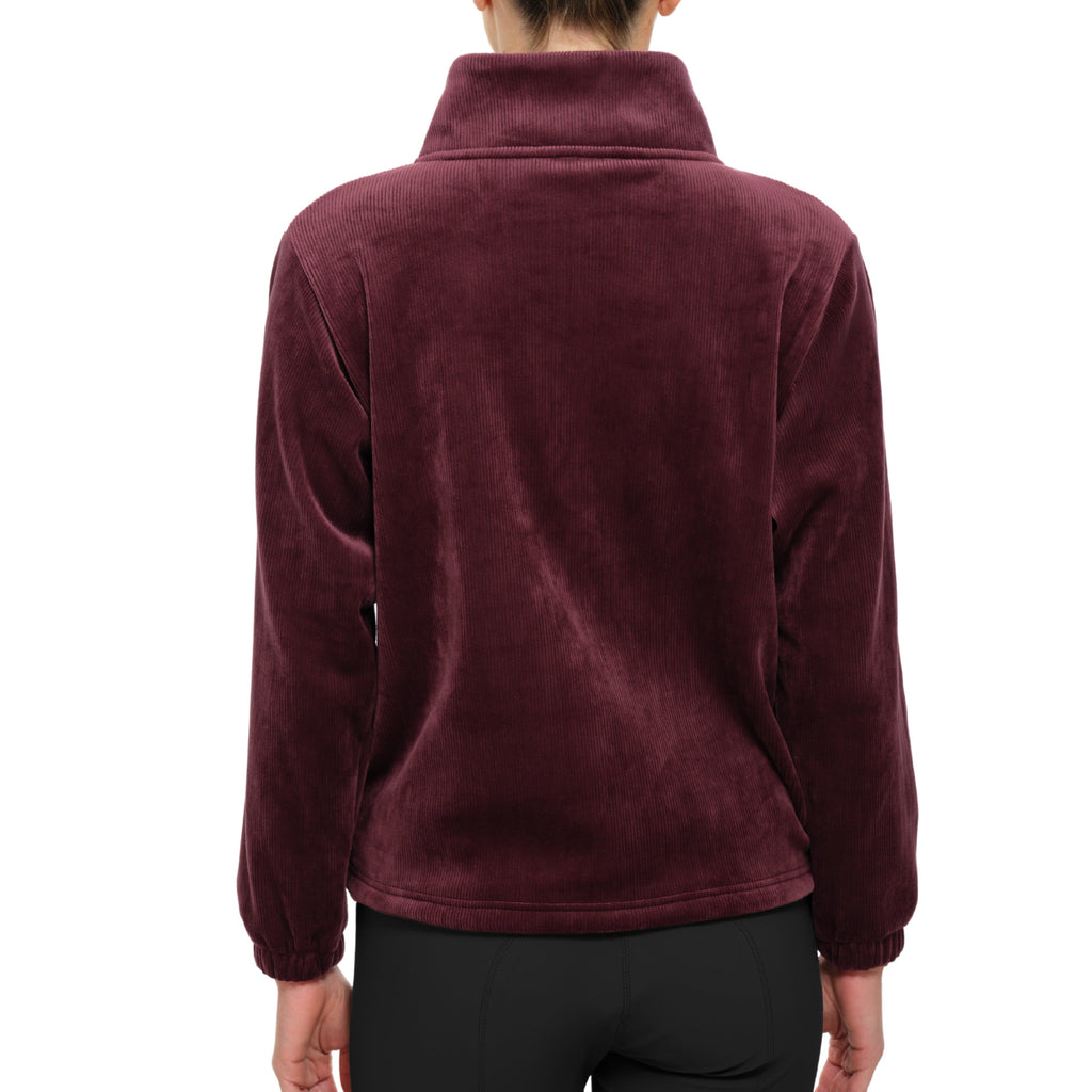 R.J. Classics Ladies Mia 1/4 Zip Pullover - Vintage Berry