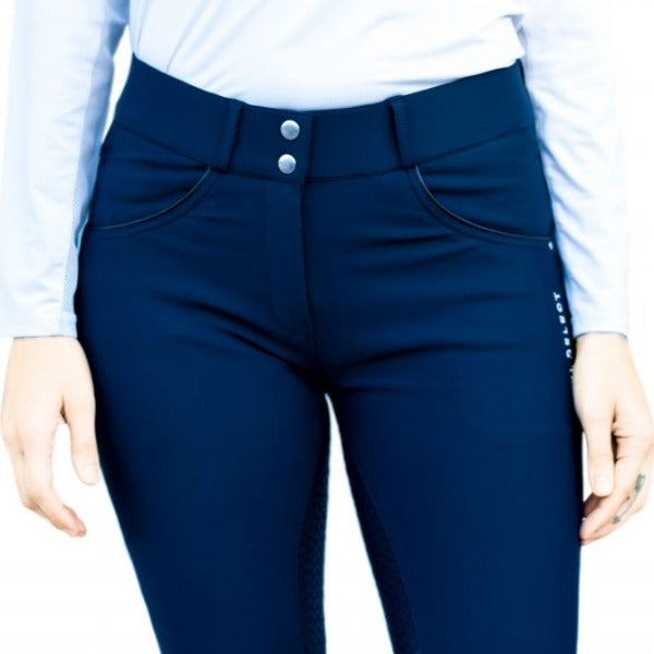 KL Select Gabrielle Knee Patch Breech | Navy w/ Black