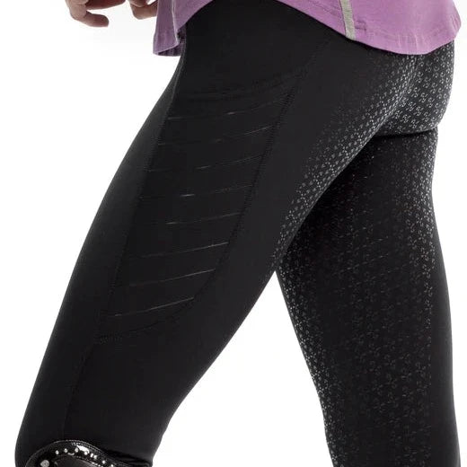 Goode Rider Full Seat Power Tights | Pewter