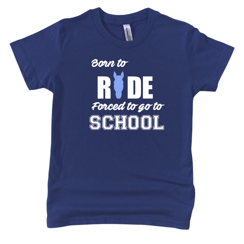 Kids T-Shirt - Born To Ride, Forced To Go To School