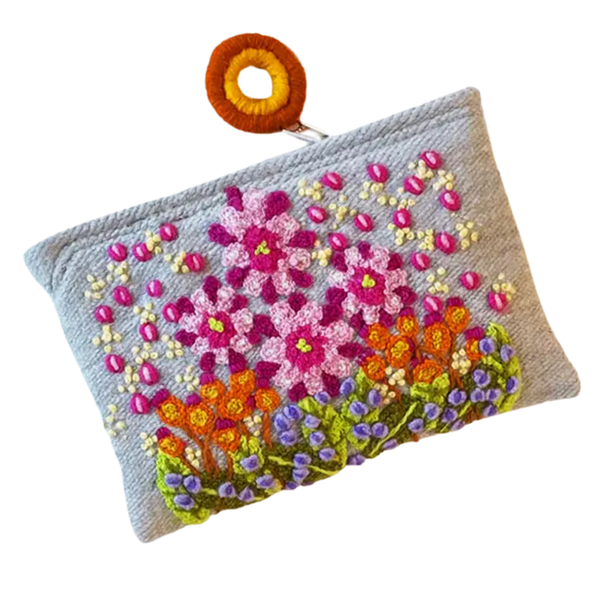 Jenny Krauss Freshwater Embroidered Wool Pouch