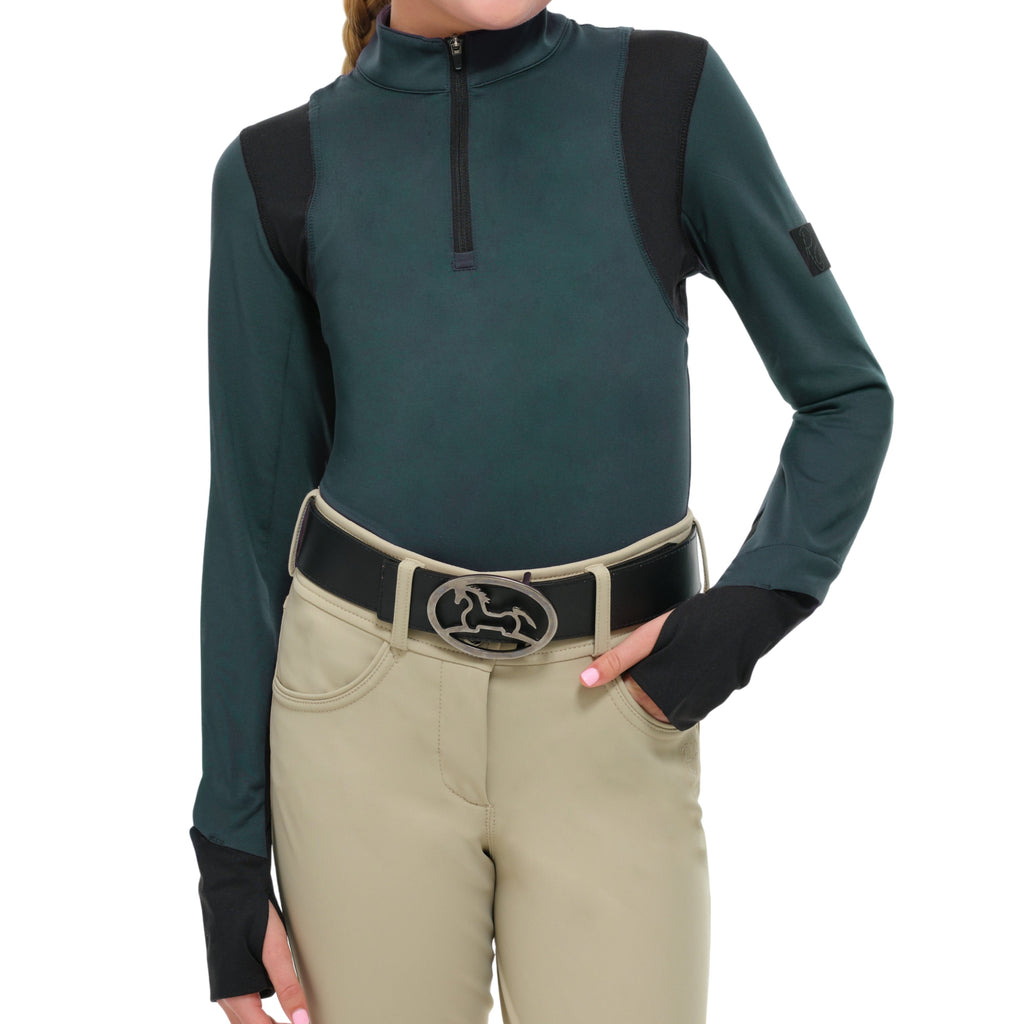 R.J. Classics Girls Dylan Jr. 1/4 Zip Top - Magical Forest