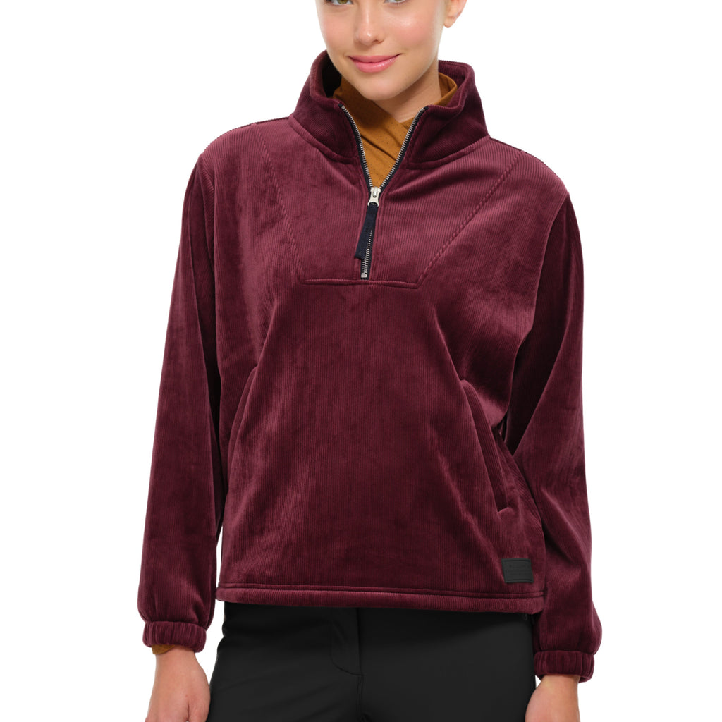 R.J. Classics Ladies Mia 1/4 Zip Pullover - Vintage Berry