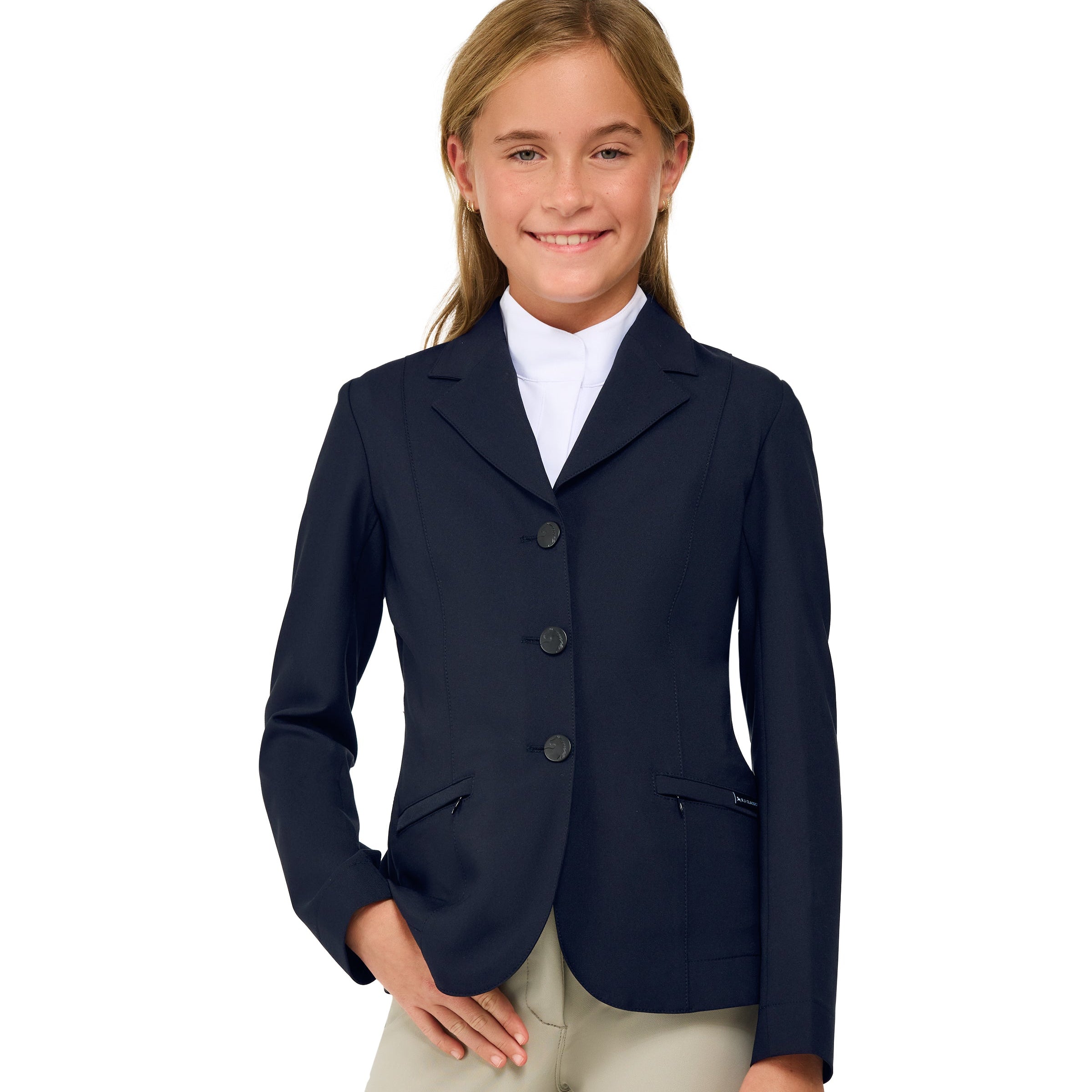 Classics Girl's Sloane Show Coat Navy - Main Image