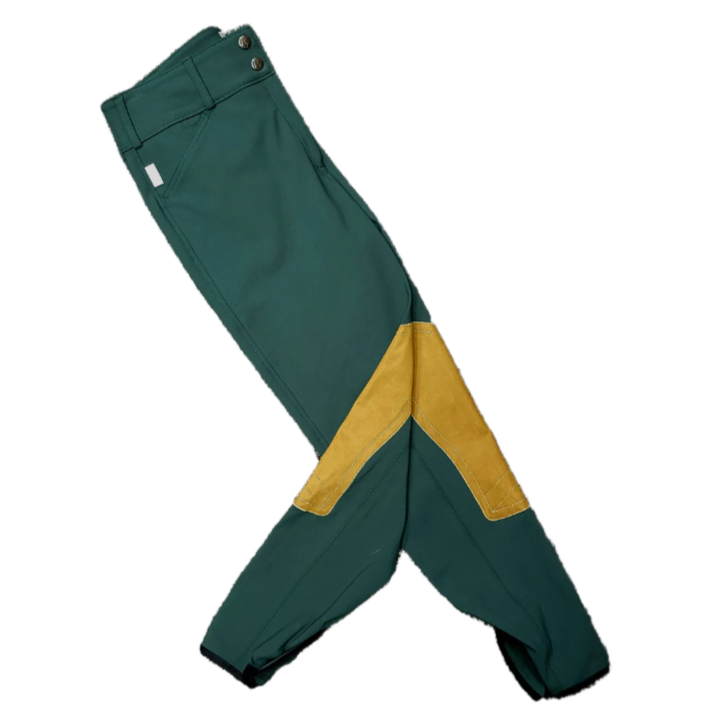 Tailored Sportsman Trophy Hunter Breeches - Black Forest w/ Tan Patch