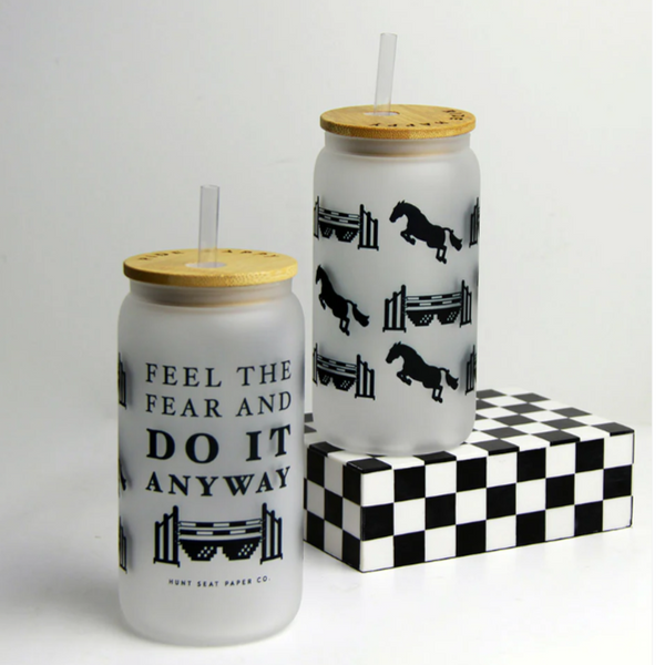 Hunt Seat Paper Co. Glass Tumblers - Feel the Fear