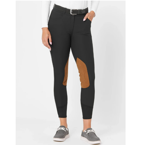 Royal Highness Ladies Meryl Knee Patch Breech | Black