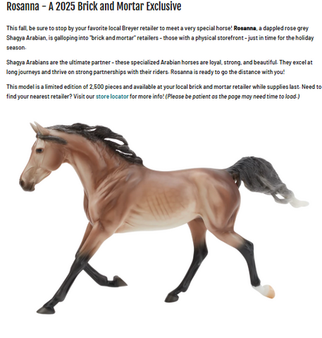 Breyer Rosanna - A 2025 Brick and Mortar Exclusive