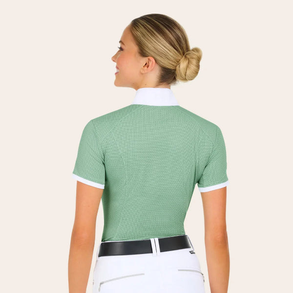 R.J. Classics Ladies Tessa Show Shirt | Green Petal Dot