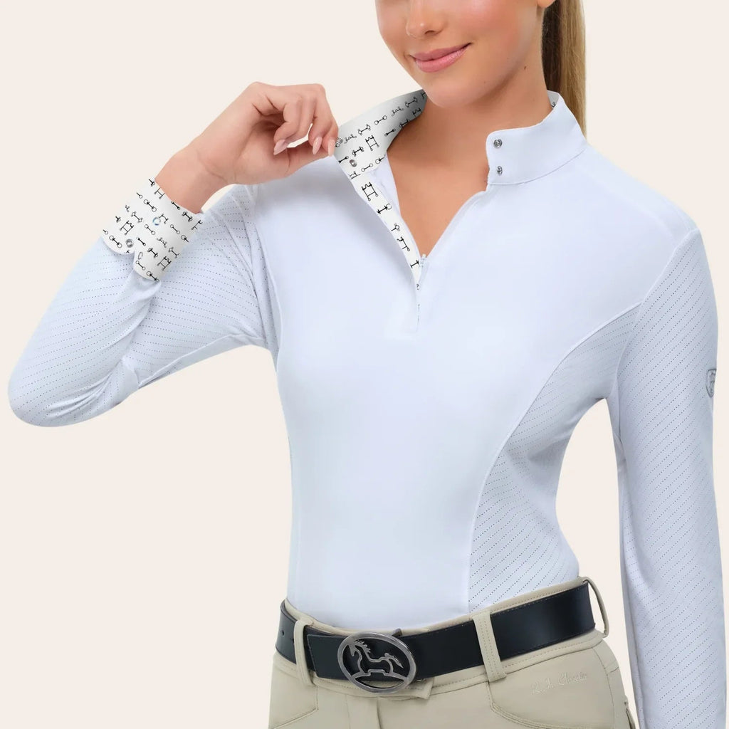 R.J. Classics Ladies Tori Long Sleeve Show Shirt | Multi Bits