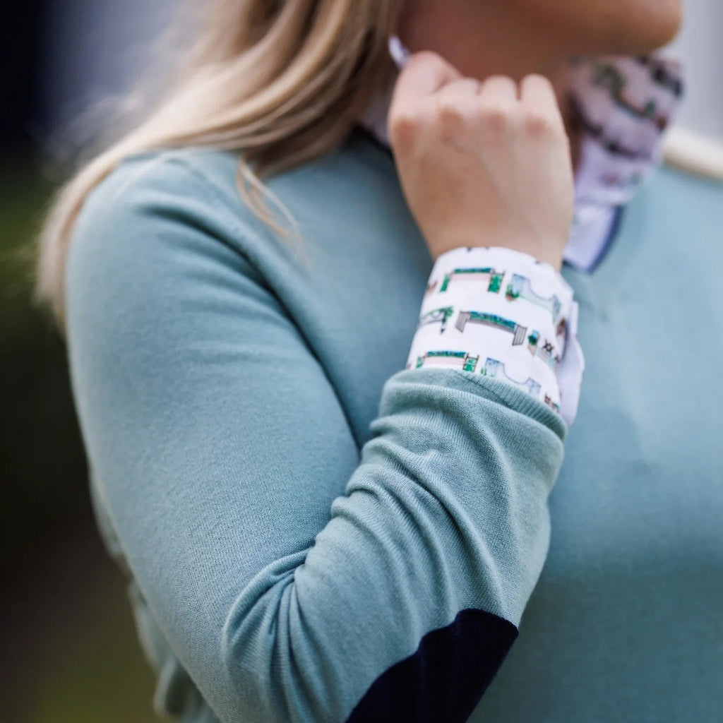 Essex Classics Ladies "Luna II" Seafoam with Hunter Derby Long Sleeve Performance Show Shirt